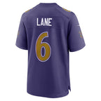 B.Ravens #6 Ja'Kobi Lane Purple Thaam Alternate Game Jersey