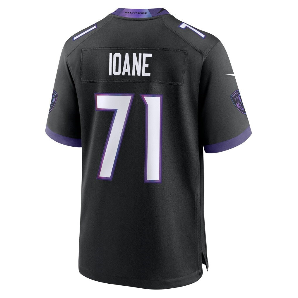B.Ravens #71 Olaivavega Ioane Black Alternate Game Jersey THAAM