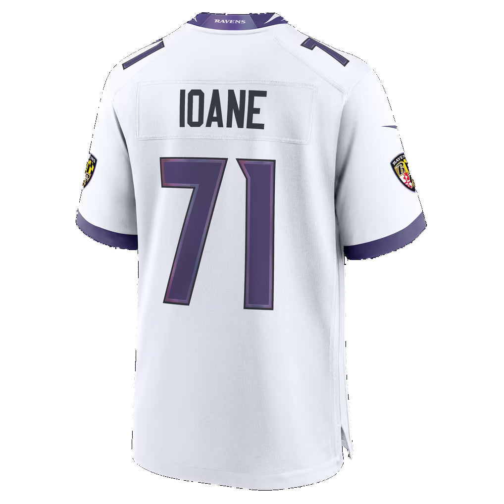 B.Ravens #71 Olaivavega Ioane White Thaam Game Jersey
