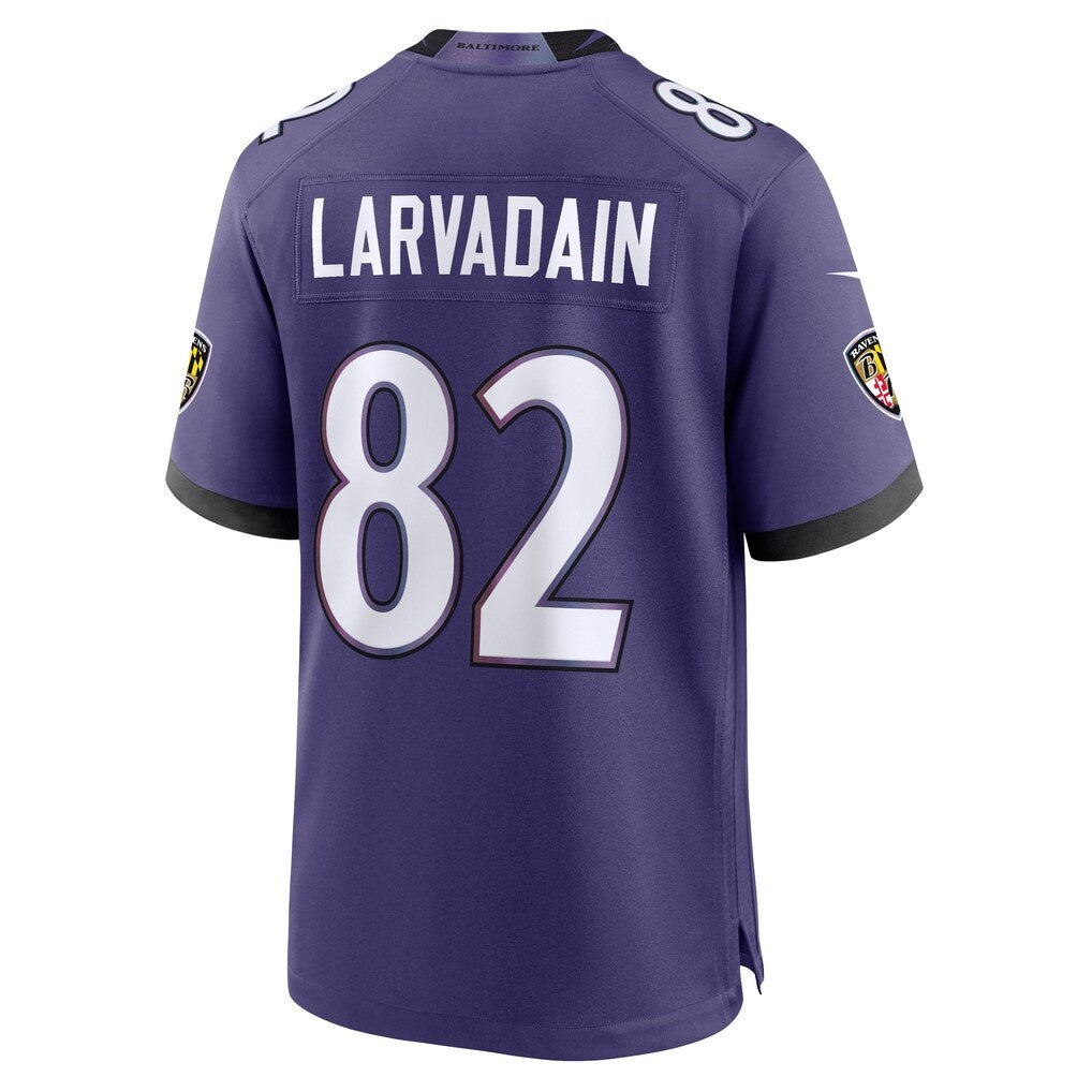 B.Ravens #82 Gage Larvadain Purple Team Game Jersey THAAM