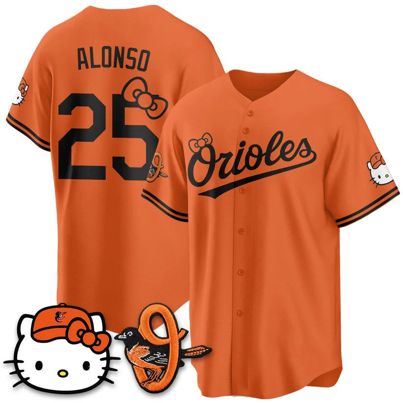 Baltimore Orioles #25 Pete Alonso Orange Thaam Meow KT Vapor Premier Limited Stitched Jersey