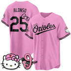 Baltimore Orioles #25 Pete Alonso Pink Thaam Meow KT Vapor Premier Limited Stitched Jersey