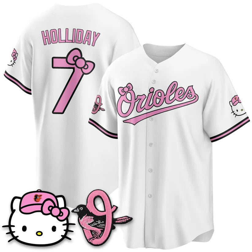 Baltimore Orioles #7 Jackson Holliday White Thaam Meow KT Vapor Premier Limited Stitched Jersey