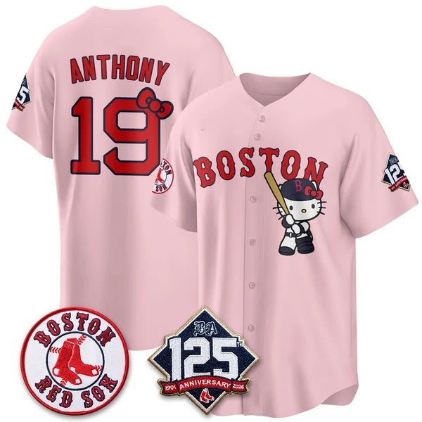 Boston Red Sox #19 Roman Anthony Pink Thaam Meow KT Vapor Limited Stitched Jersey