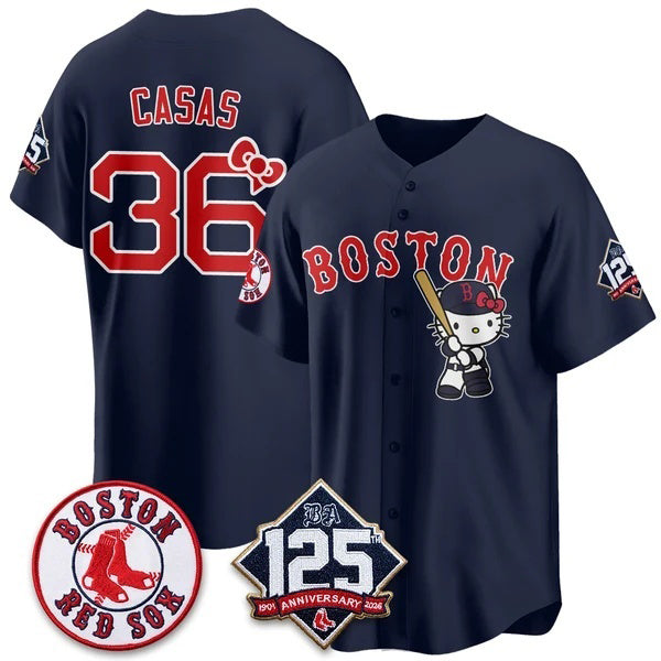 Boston Red Sox #36 Triston Casas Navy Thaam Meow KT Vapor Limited Stitched Jersey