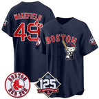 Boston Red Sox #49 Tim Wakefield Navy Thaam Meow KT Vapor Limited Stitched Jersey