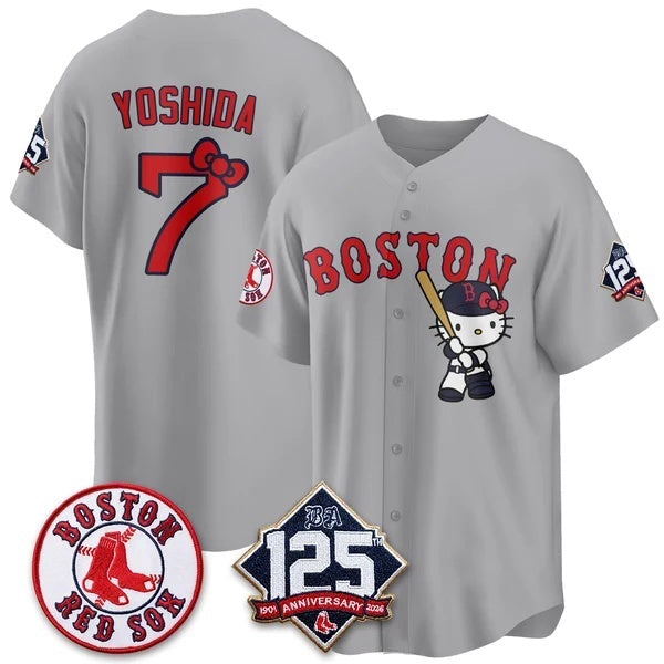 Boston Red Sox #7 Masataka Yoshida Gray Thaam Meow KT Vapor Limited Stitched Jersey