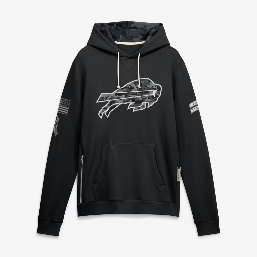 B.Bills 2026 Salute To Service Club Pullover Hoodie Cheap sale Birthday and Christmas gifts Stitched American Jersey THAAM