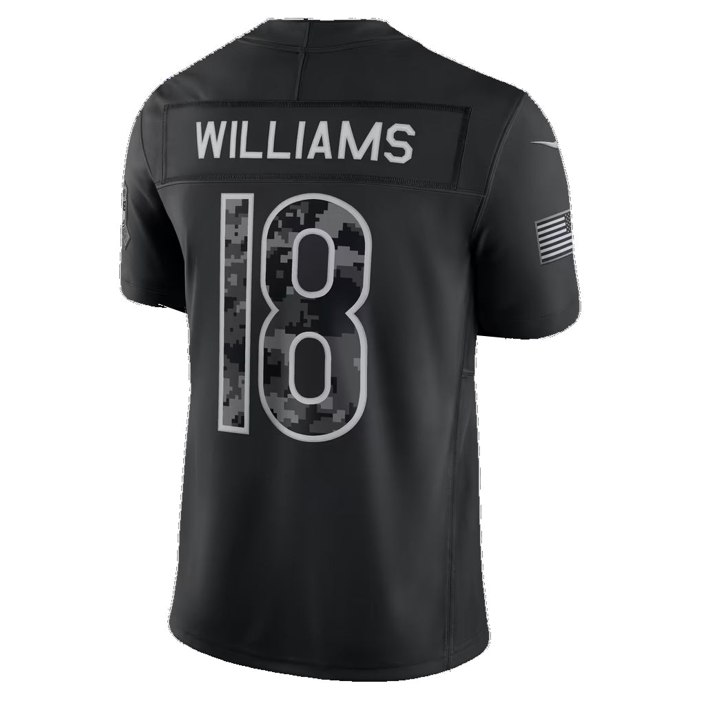 C.Bears #18 Caleb Williams Black 2026 Salute to Service Stitched Limited Football jersey Thaam