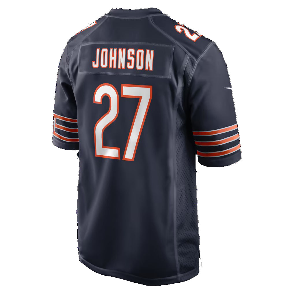 C.Bears #27 Anthony Johnson Navy Team Game Football jersey Thaam