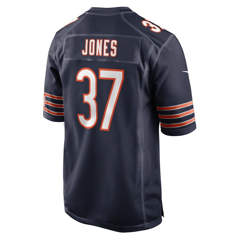 C.Bears #37 Elijah Jones Navy Team Game Jersey THAAM
