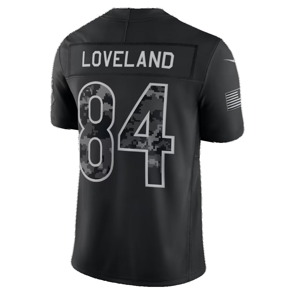 C.Bears #84 Colston Loveland Black 2026 Salute to Service Stitched Limited Football jersey Thaam