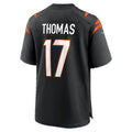 C.Bengals #17 Noah Thomas Black Team Game Football jersey Thaam