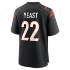 C.Bengals #22 Russ Yeast Black Team Game Football jersey Thaam