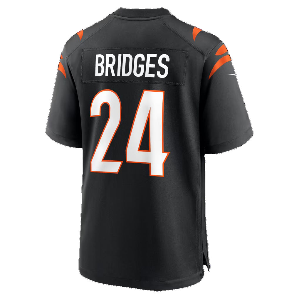 C.Bengals #24 Trikweze Bridges Black Team Game Football jersey Thaam