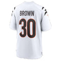 C.Bengals #30 Chase Brown White Game Football jersey Thaam