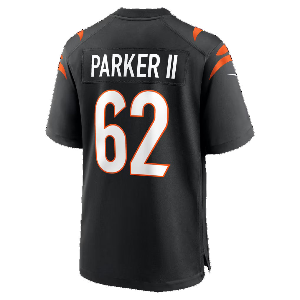 C.Bengals #62 Brian Parker II Black Team Game Football jersey Thaam