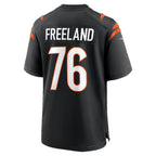 C.Bengals #76 Blake Freeland Black Team Game Football jersey Thaam
