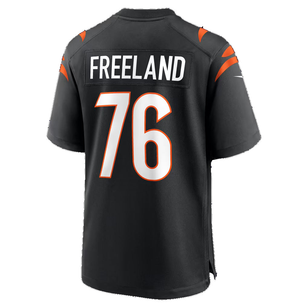 C.Bengals #76 Blake Freeland Black Team Game Football jersey Thaam