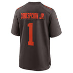 C.Browns #1 KC Concepcion Jr. Brown Alternate Game Jersey Thaam