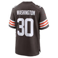 C.Browns #30 Zion Washington Brown Team Game Football jersey Thaam