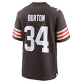 C.Browns #34 Michael Burton Brown Team Game Football jersey Thaam