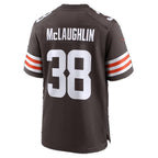 C.Browns #38 Jaleel McLaughlin Brown Team Game Football jersey Thaam