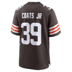 C.Browns #39 Michael Coats Jr. Brown Team Game Football jersey Thaam