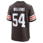 C.Browns #54 Sam Williams Brown Team Game Football jersey Thaam