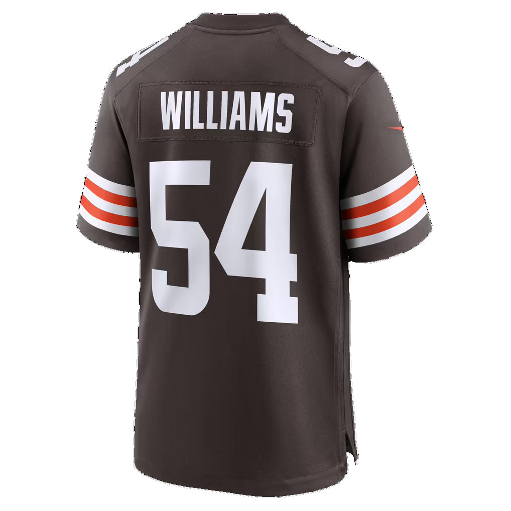 C.Browns #54 Sam Williams Brown Team Game Football jersey Thaam