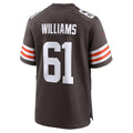 C.Browns #61 Chris Williams Brown Team Game Football jersey Thaam