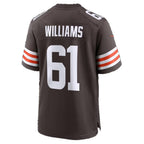 C.Browns #61 Chris Williams Brown Team Game Football jersey Thaam