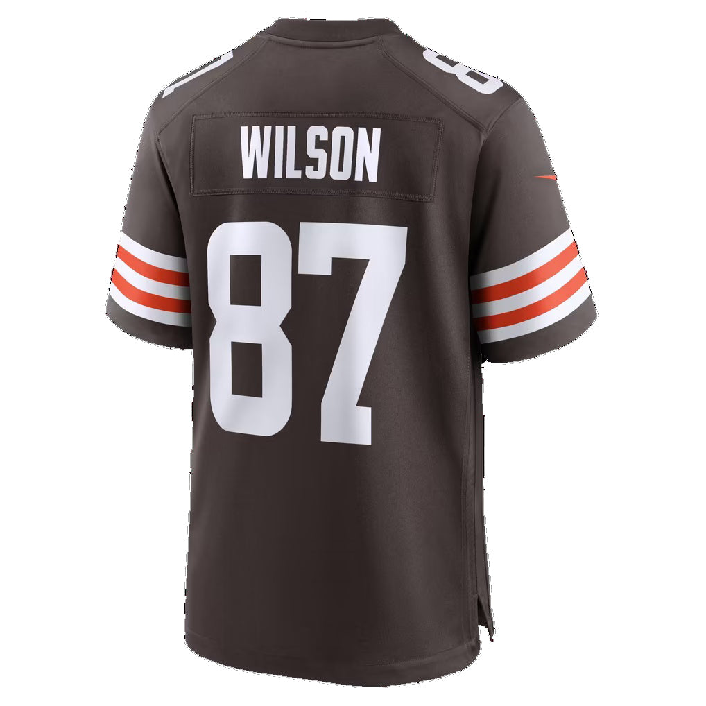 C.Browns #87 Kole Wilson Brown Team Game Football jersey Thaam