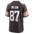 C.Browns #87 Kole Wilson Brown Team Game Football jersey Thaam