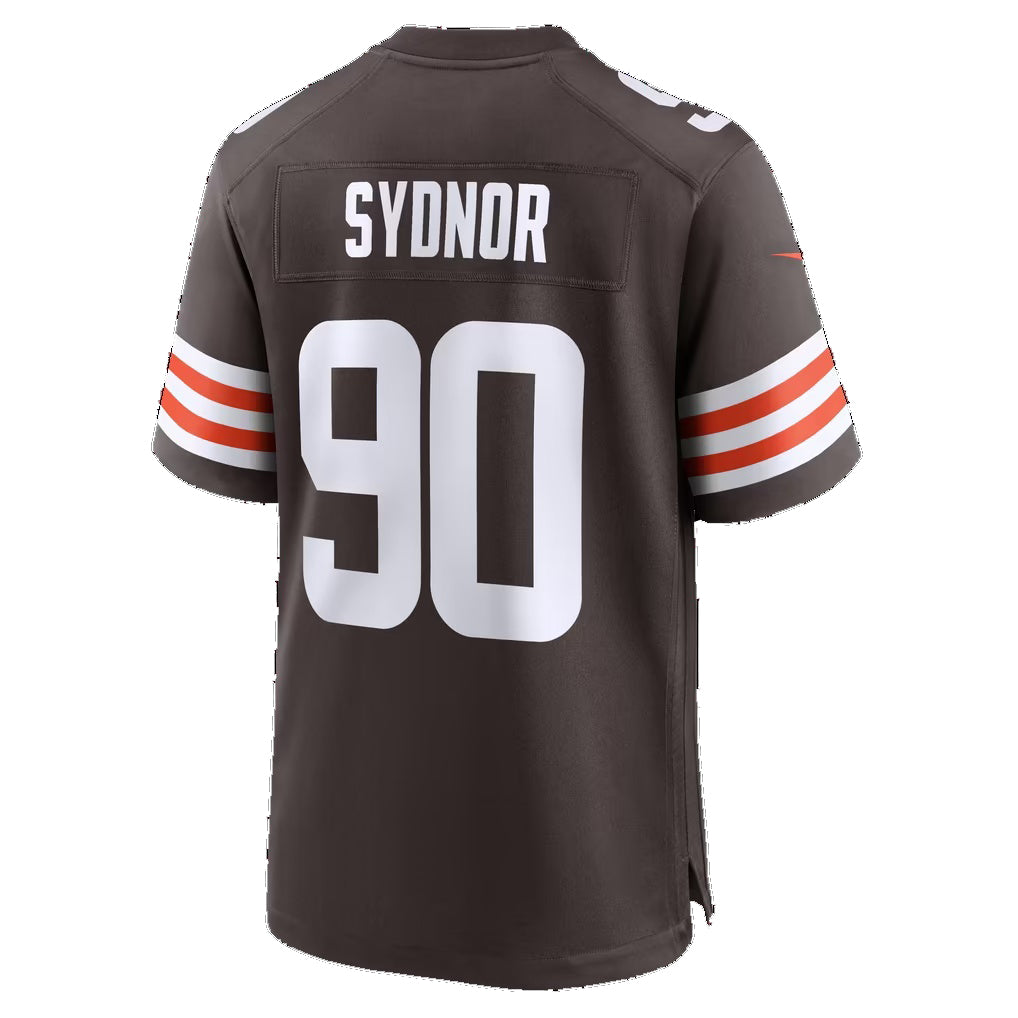 C.Browns #90 Khordae Sydnor Brown Team Game Football jersey Thaam