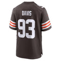 C.Browns #93 Kalia Davis Brown Team Game Football jersey Thaam