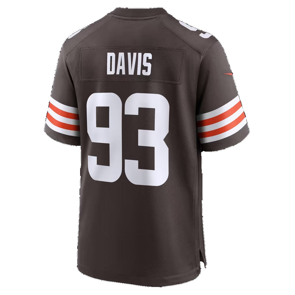 C.Browns #93 Kalia Davis Brown Team Game Football jersey Thaam