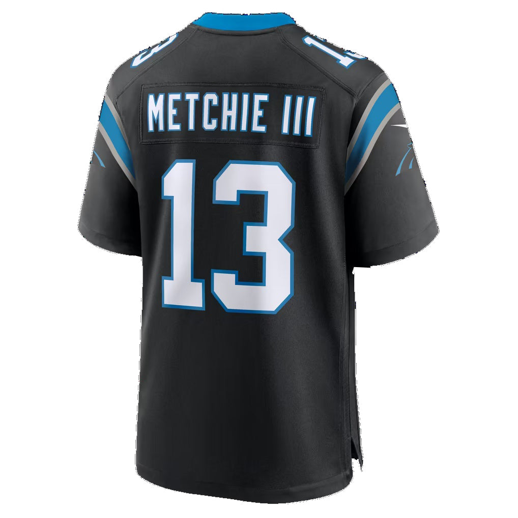 C.Panthers #13 John Metchie III Black Team Game Football jersey Thaam