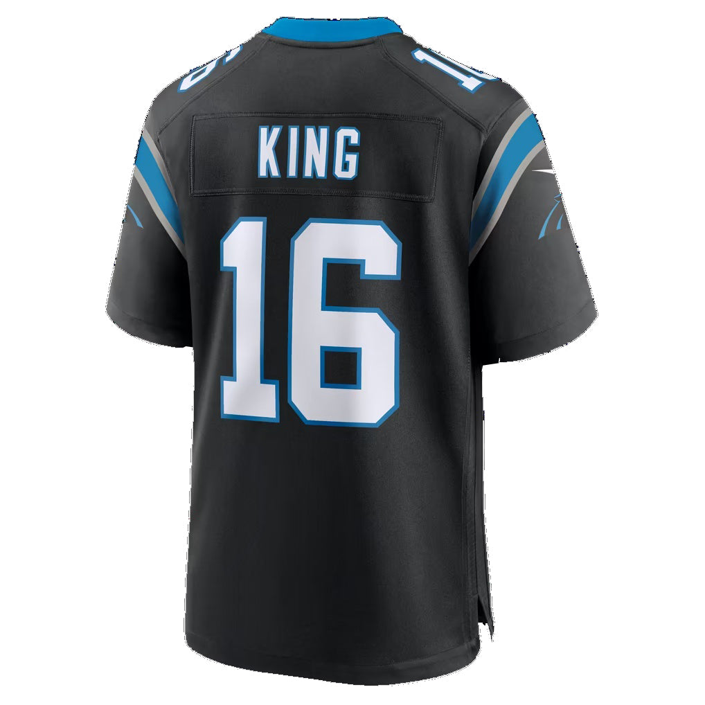 C.Panthers #16 Haynes King  Black Team Game Football jersey Thaam