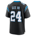 C.Panthers #24 Will Lee III Black Team Game Football jersey Thaam