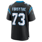 C.Panthers #73 Stone Forsythe Black Team Game Football jersey Thaam