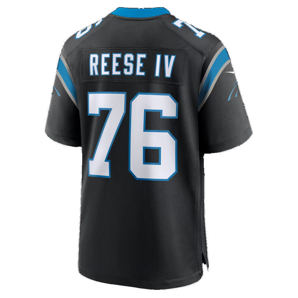C.Panthers #76 Albert Reese IV Black Team Game Football jersey Thaam
