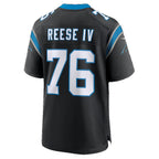 C.Panthers #76 Albert Reese IV Black Team Game Football jersey Thaam