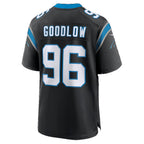 C.Panthers #96 Anthony Goodlow Black Team Game Football jersey Thaam