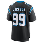 C.Panthers #99 Cam Jackson Black Team Game Football jersey Thaam