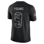 C.Panthers #9 Bryce Young Black 2026 Salute to Service Stitched Limited Football jersey Thaam