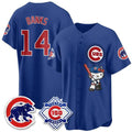 Chicago Cubs #14 Ernie Banks Royal Thaam Meow KT All Stitched Jersey