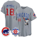 Chicago Cubs #18 Sh¨­ta Imanaga Gray Thaam Meow KT All Stitched Jersey