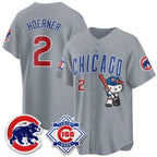 Chicago Cubs #2 Nico Hoerner Gray Thaam Meow KT All Stitched Jersey