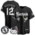 Chicago White Sox #12 Colson Montgomery Pinstripe Black Thaam Meow KT Vapor Stitched Jersey